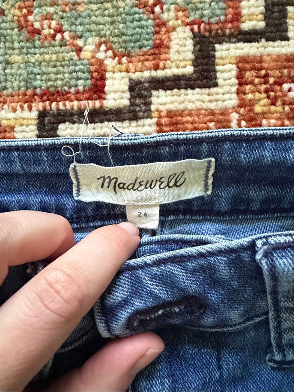 Madewell Wide-Leg High-Rise Jeans in Blue Denim - Picture 2 of 6